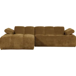 Mojo chaise longue bank links ribstof honinggeel