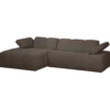 Mojo chaise longue bank links boucle bruin melange