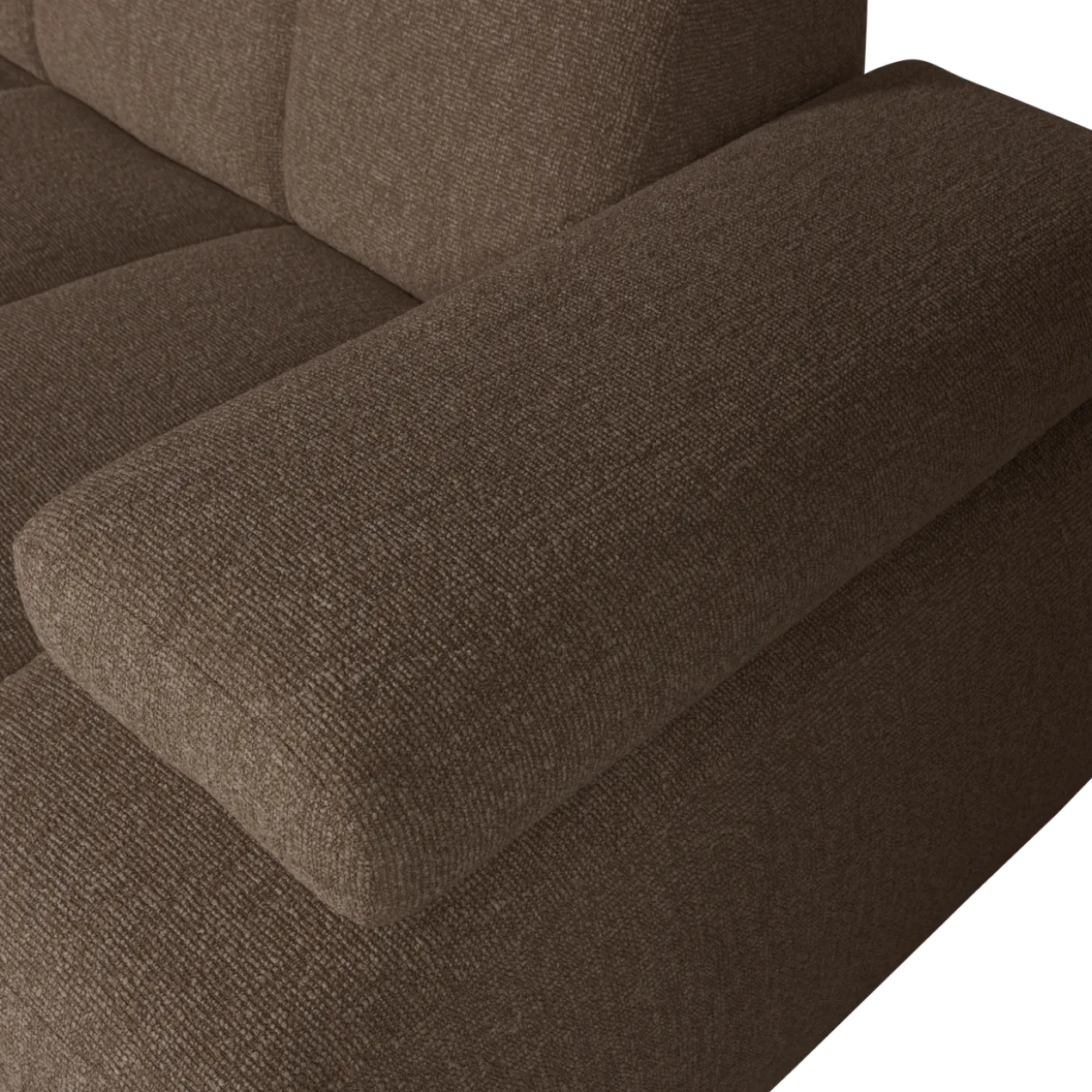 Mojo chaise longue bank links boucle bruin melange