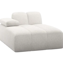 Mojo chaise longue element links wollig ecru