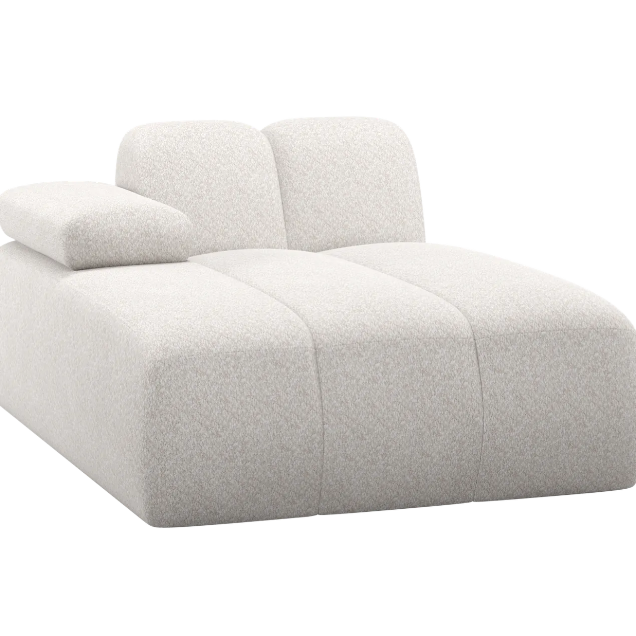 Mojo chaise longue element links wollig ecru