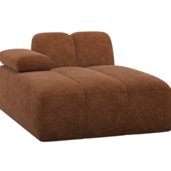 Mojo chaise longue element links wollig roestbruin
