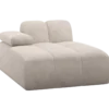Mojo chaise longue element links ribstof ecru