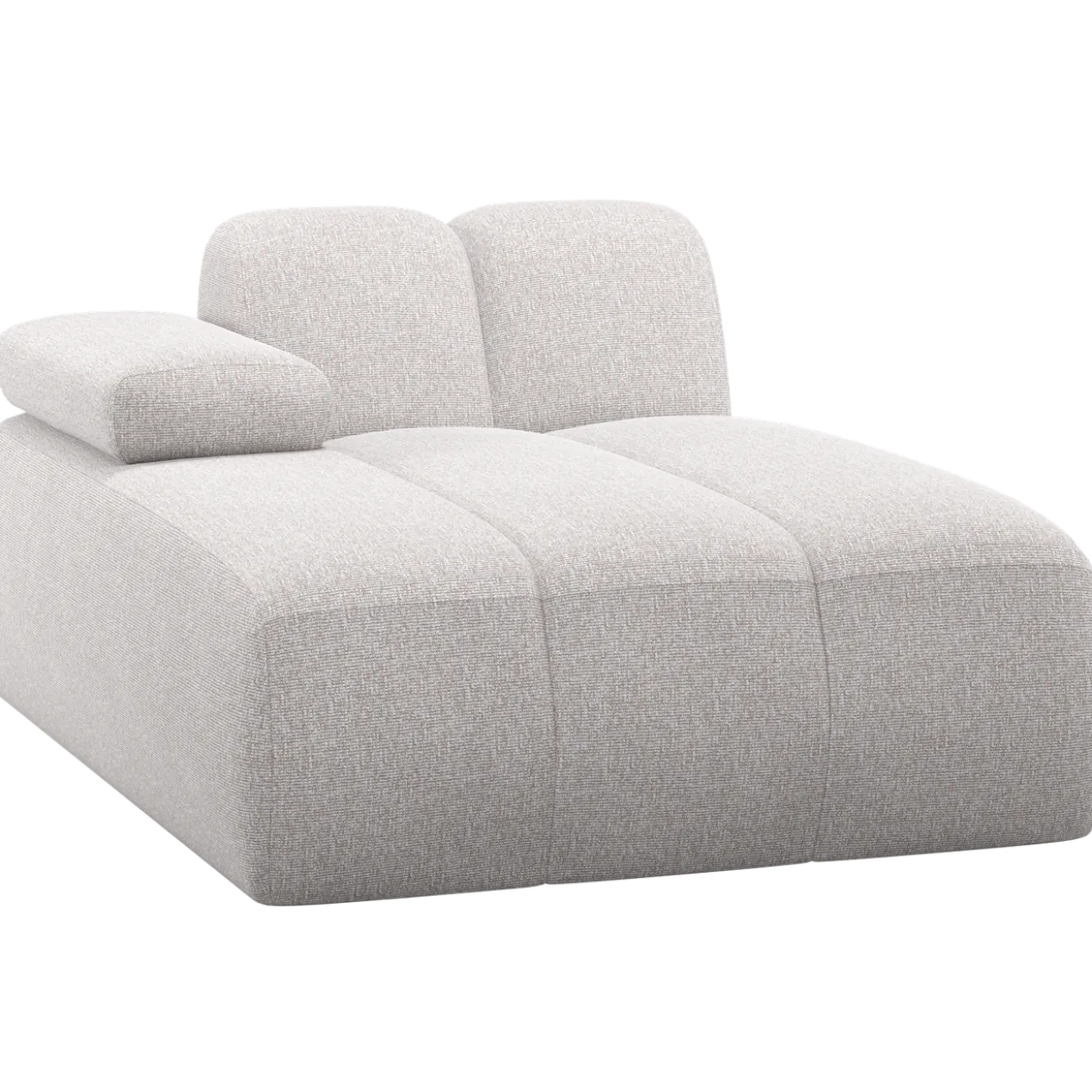 Mojo chaise longue element links boucle ecru melange