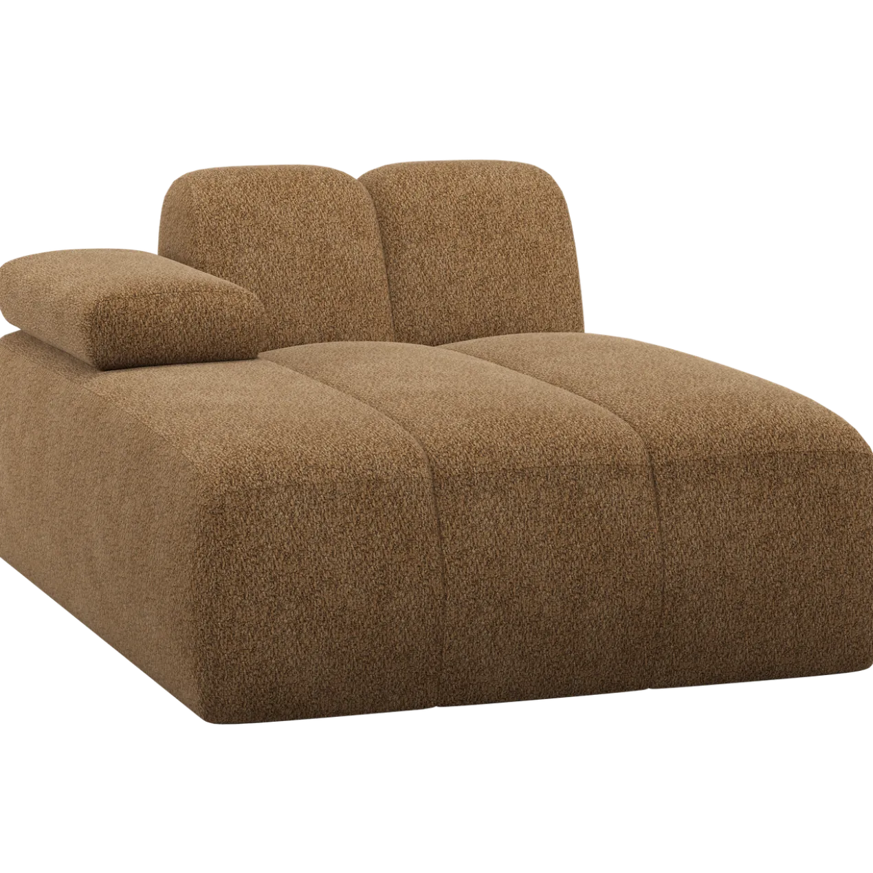 Mojo chaise longue element links wollig honinggeel