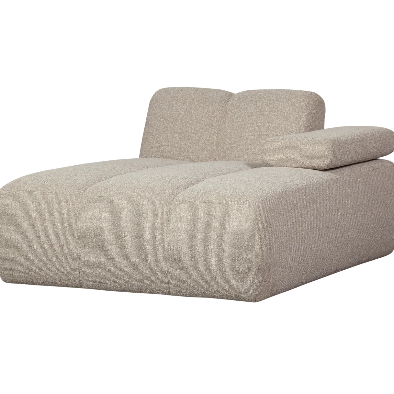 Mojo chaise longue element rechts boucle beige melange