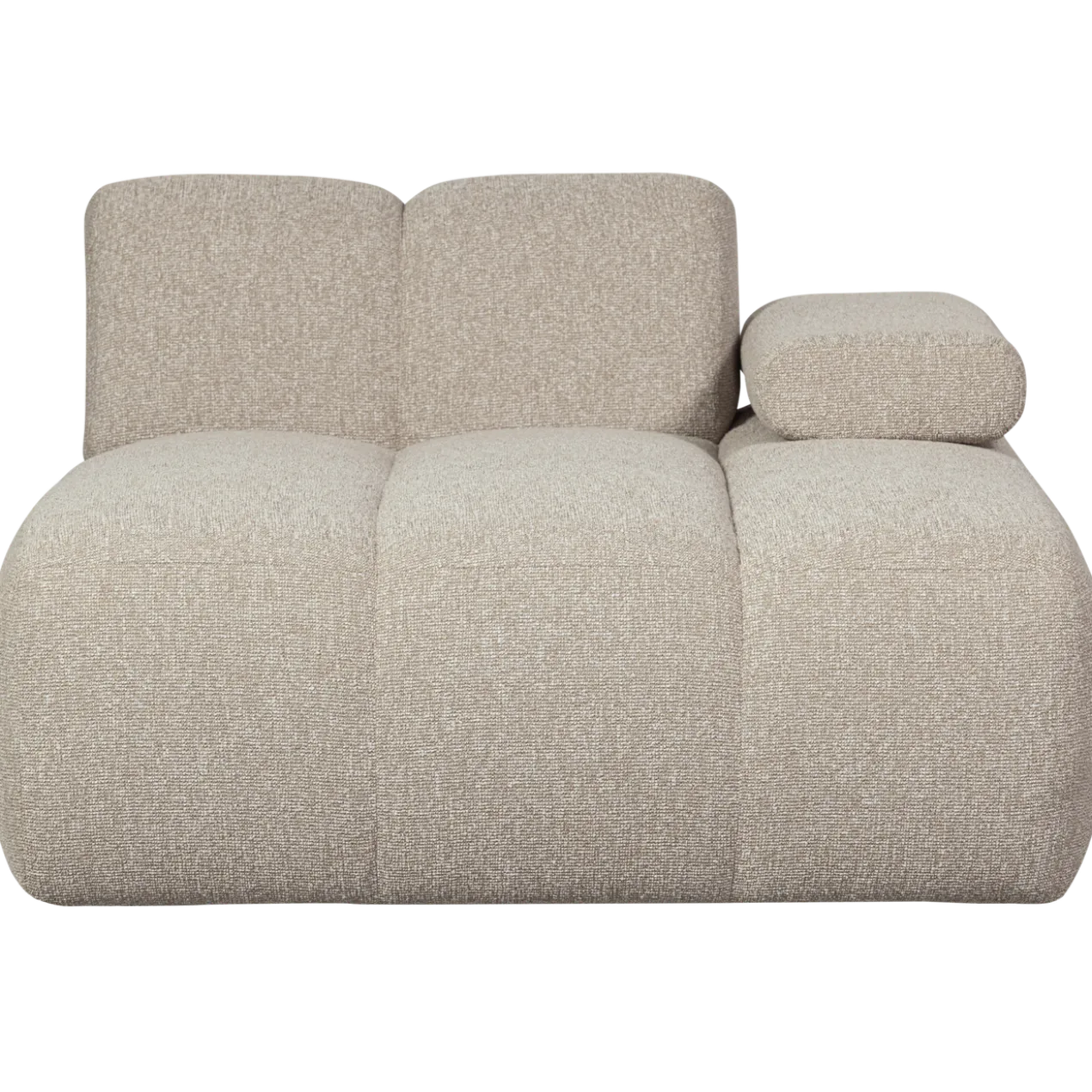 Mojo chaise longue element rechts boucle beige melange