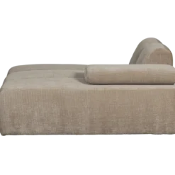 Mojo chaise longue element rechts ribstof donkerzand