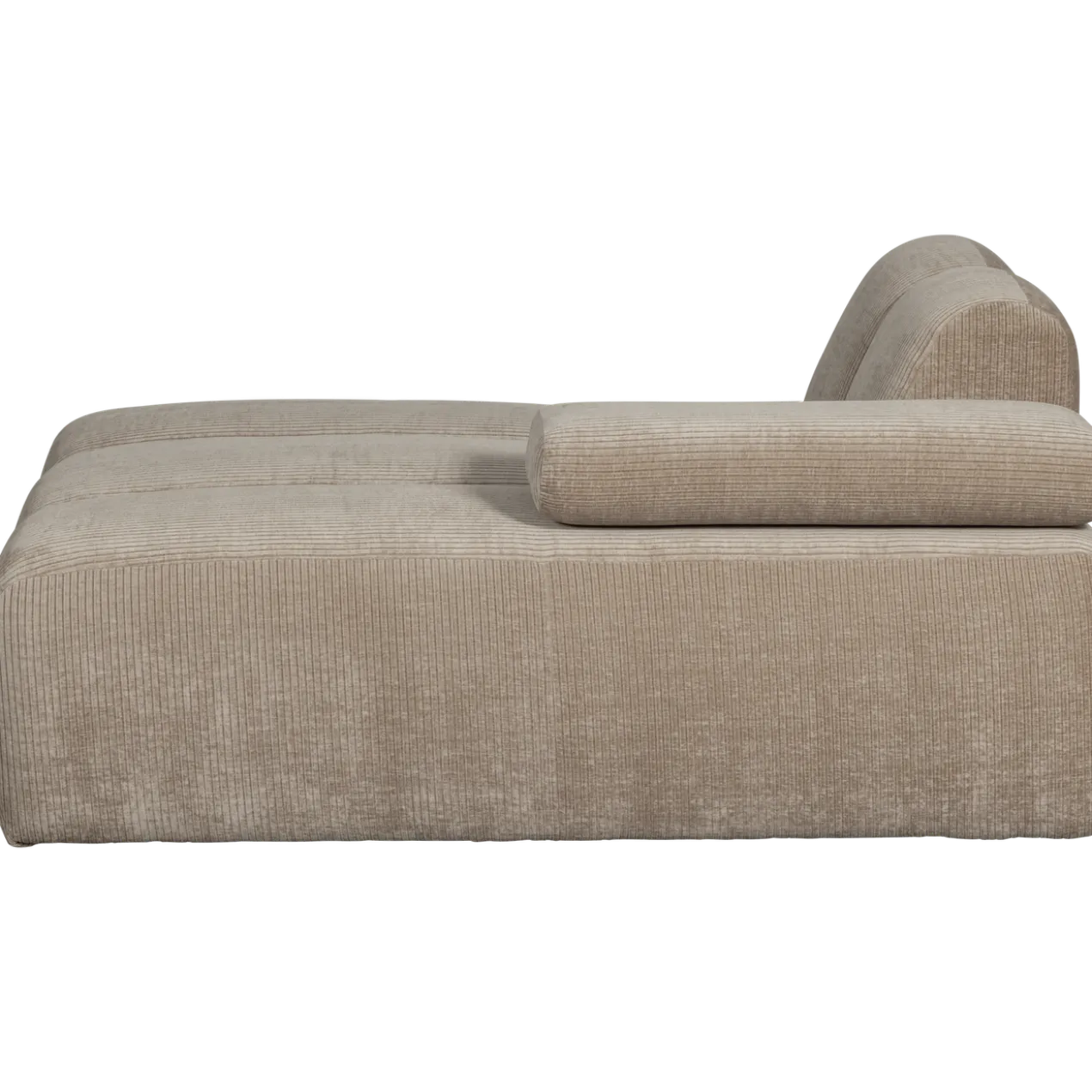 Mojo chaise longue element rechts ribstof donkerzand