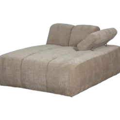 Mojo chaise longue element rechts ribstof donkerzand