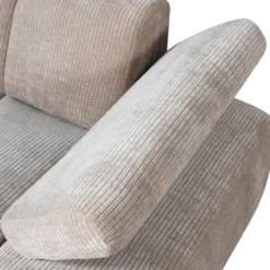 Mojo chaise longue element rechts ribstof donkerzand