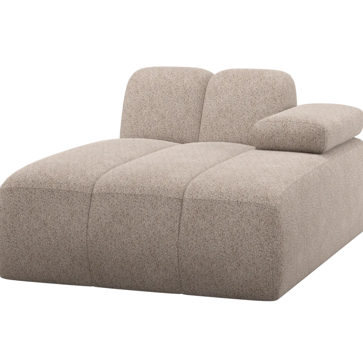 Mojo chaise longue element rechts wollig donkerzand