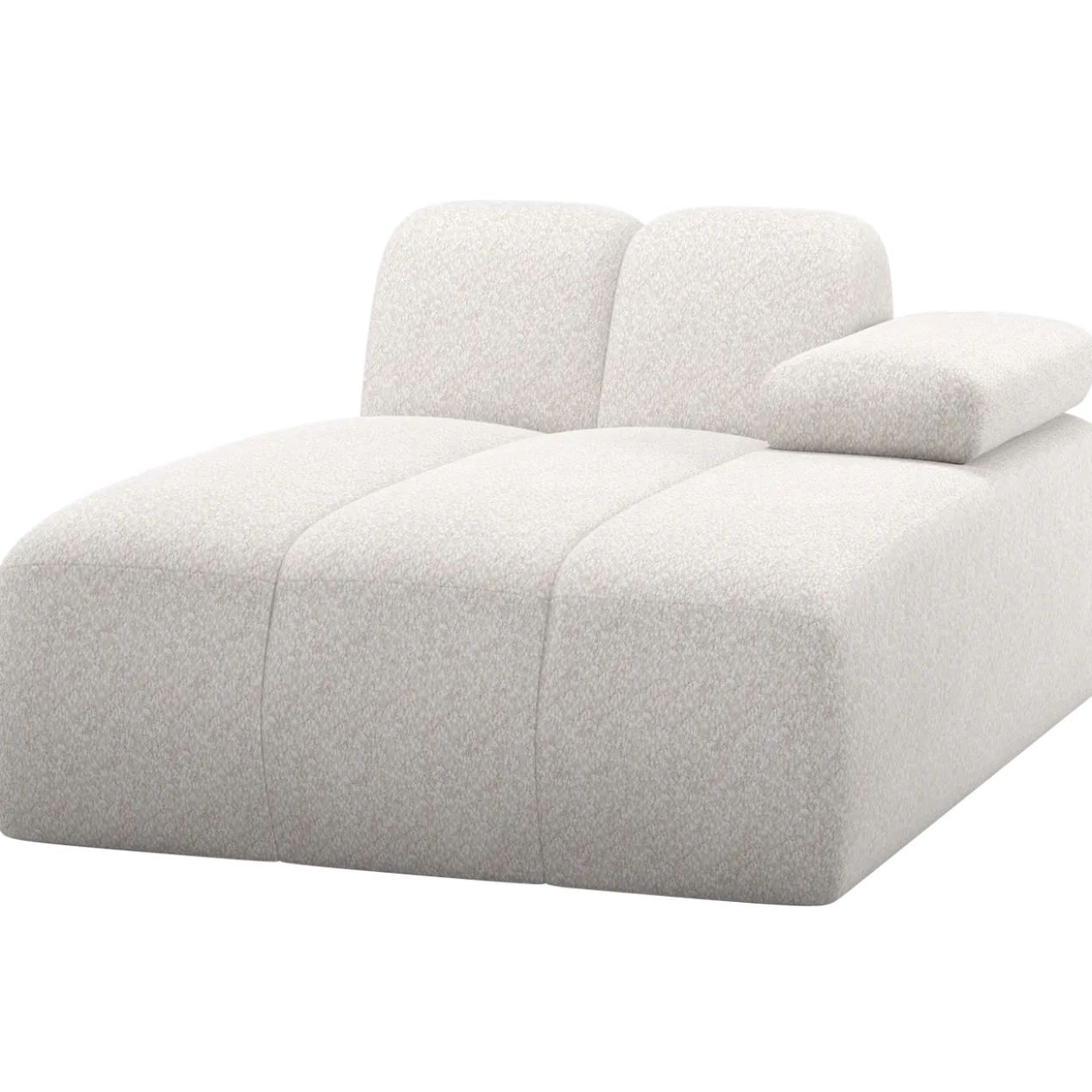 Mojo chaise longue element rechts wollig ecru