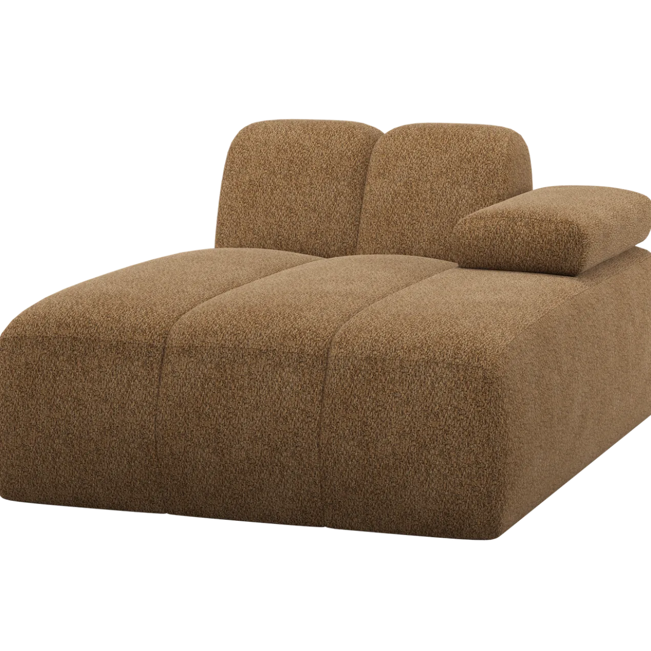 Mojo chaise longue element rechts wollig honinggeel