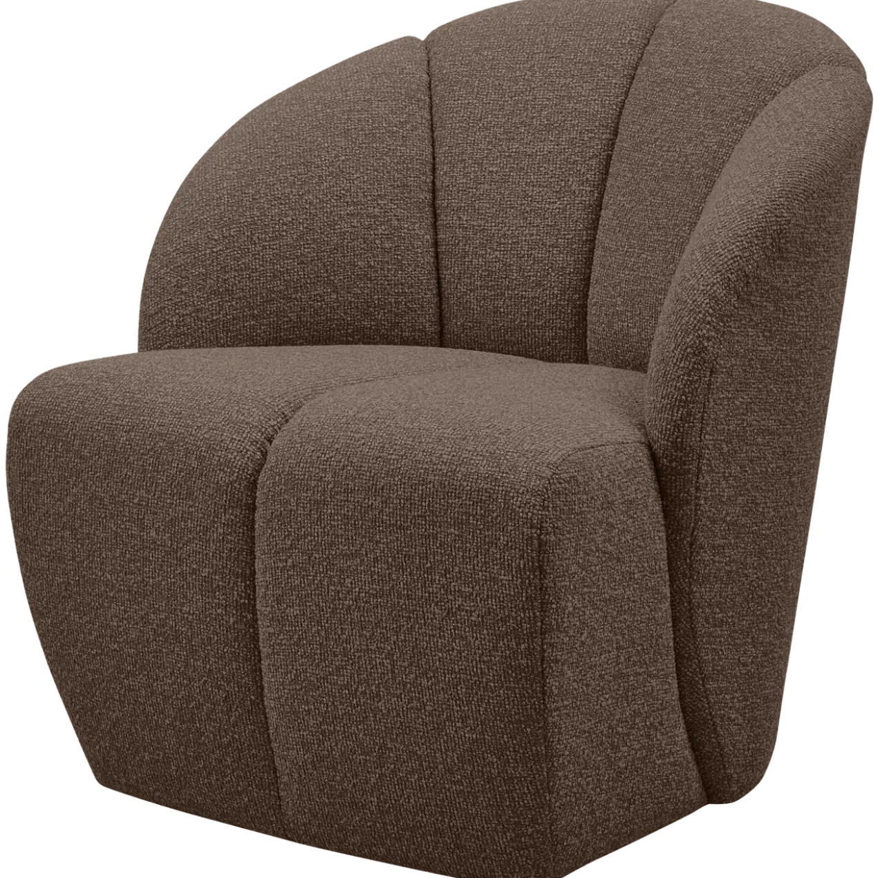 Mojo draaifauteuil boucle bruin melange