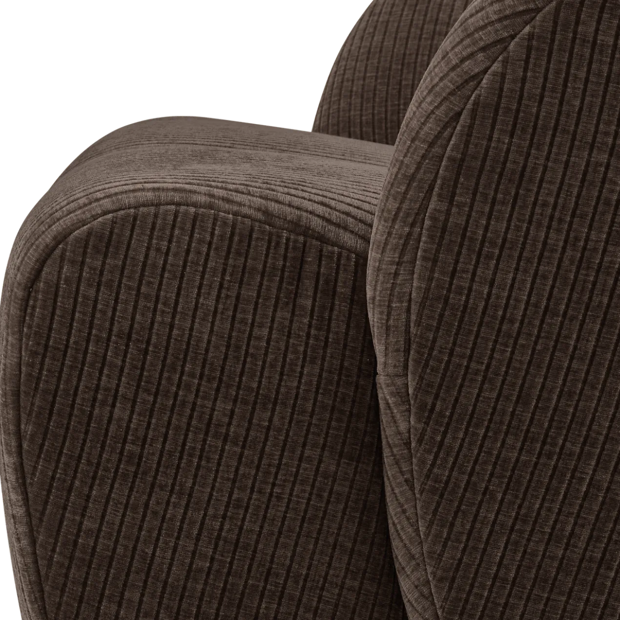 Mojo draaifauteuil ribstof bruin