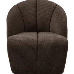 Mojo draaifauteuil ribstof bruin