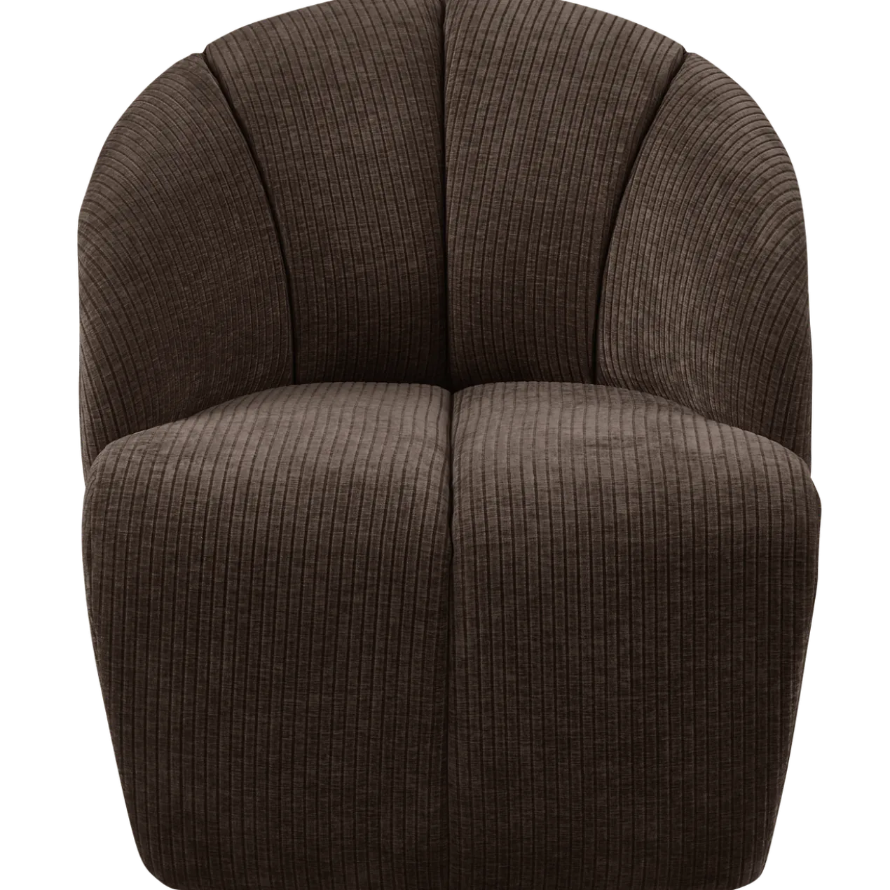 Mojo draaifauteuil ribstof bruin