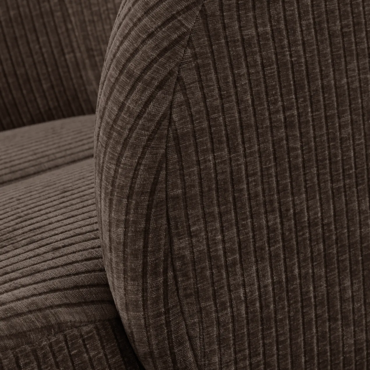 Mojo draaifauteuil ribstof bruin