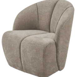 Mojo draaifauteuil ribstof donkerzand