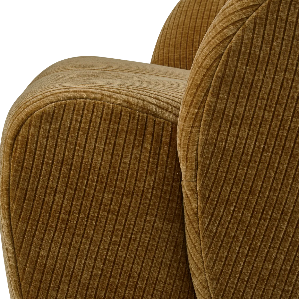 Mojo draaifauteuil ribstof honinggeel