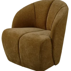 Mojo draaifauteuil ribstof honinggeel