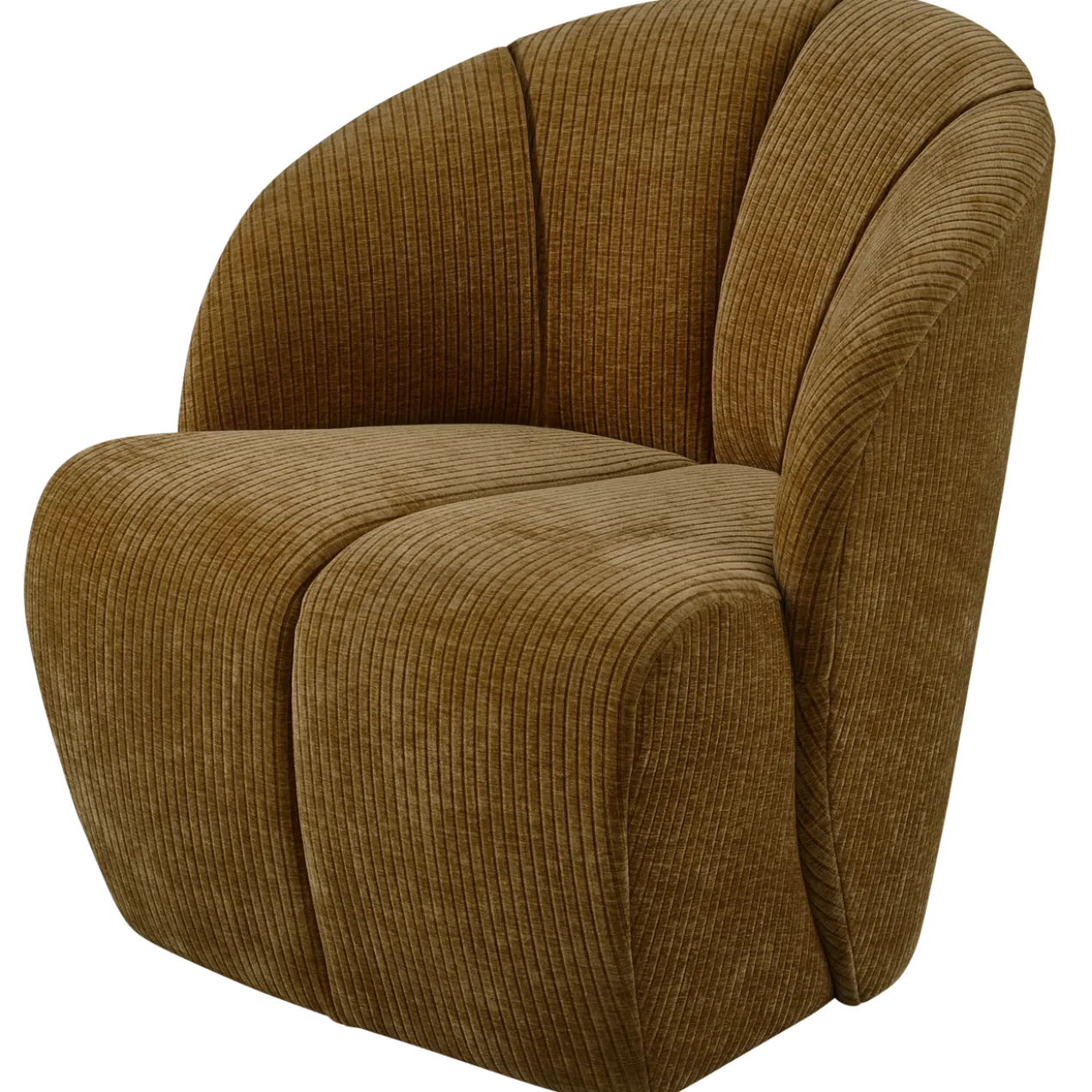 Mojo draaifauteuil ribstof honinggeel
