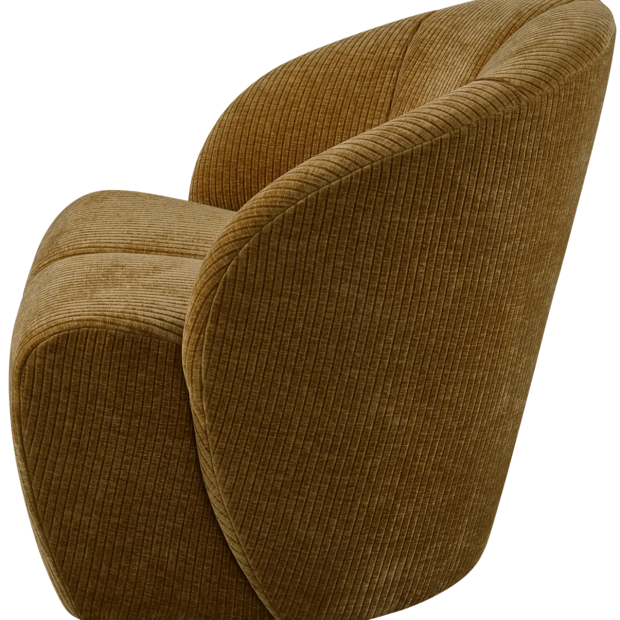 Mojo draaifauteuil ribstof honinggeel