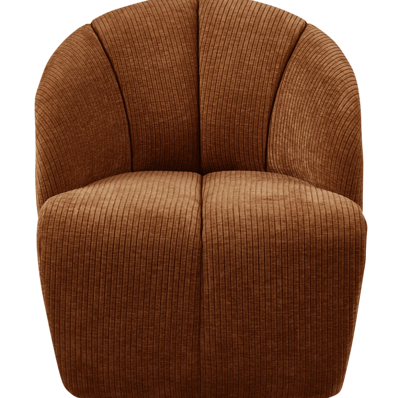Mojo draaifauteuil ribstof roestbruin