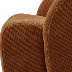 Mojo draaifauteuil ribstof roestbruin