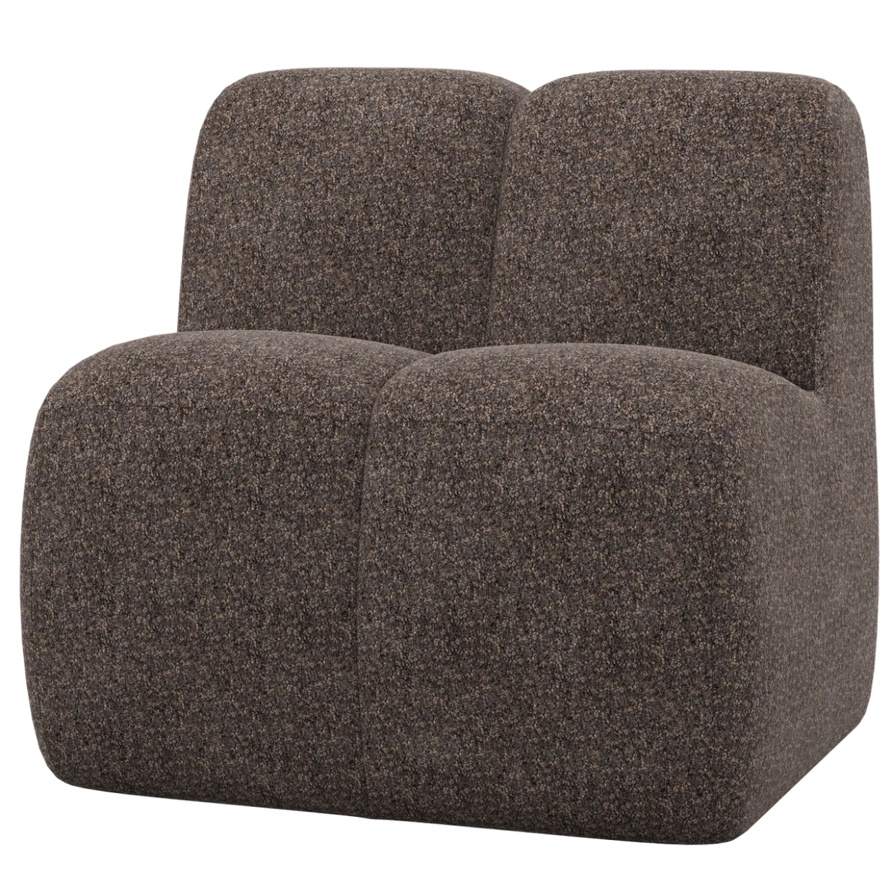 Mojo eetbank 84 cm met rugleuning wollig bruin
