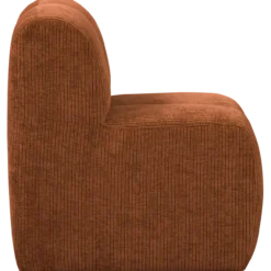 Mojo eetbank 84 cm met rugleuning ribstof roestbruin