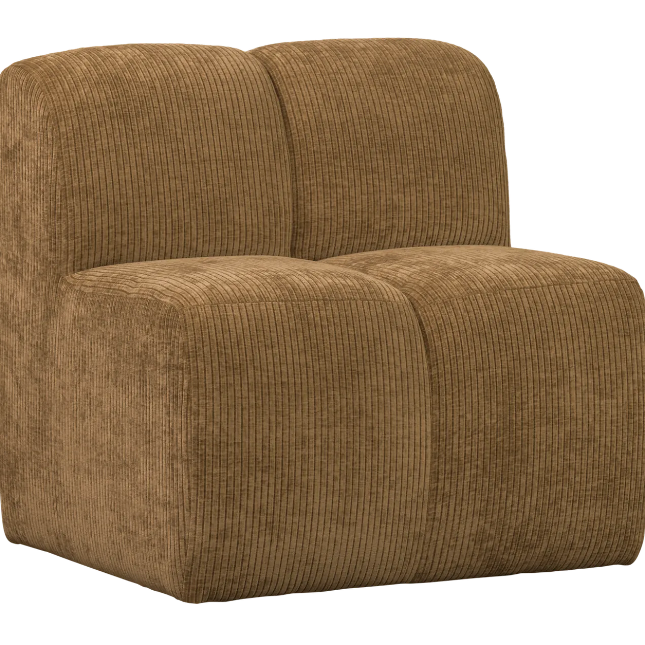 Mojo eetbank 84 cm met rugleuning ribstof honinggeel