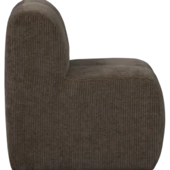 Mojo eetbank 84 cm met rugleuning ribstof bruin
