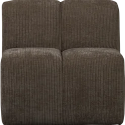 Mojo eetbank 84 cm met rugleuning ribstof bruin