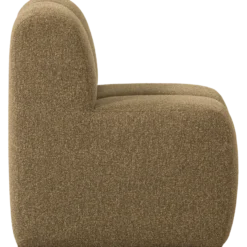 Mojo eetbank 84cm met rugleuning boucle geel/bruin melange