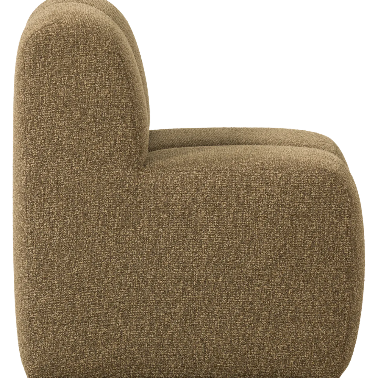Mojo eetbank 84cm met rugleuning boucle geel/bruin melange