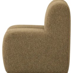 Mojo eetbank 84cm met rugleuning boucle geel/bruin melange