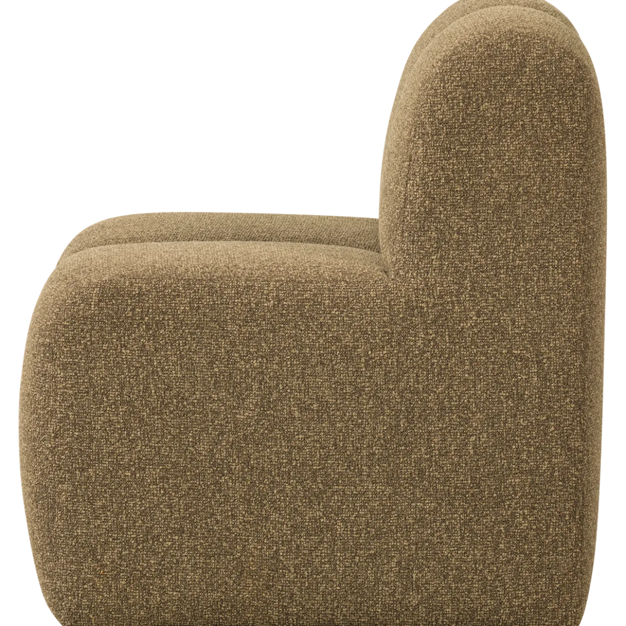 Mojo eetbank 84cm met rugleuning boucle geel/bruin melange