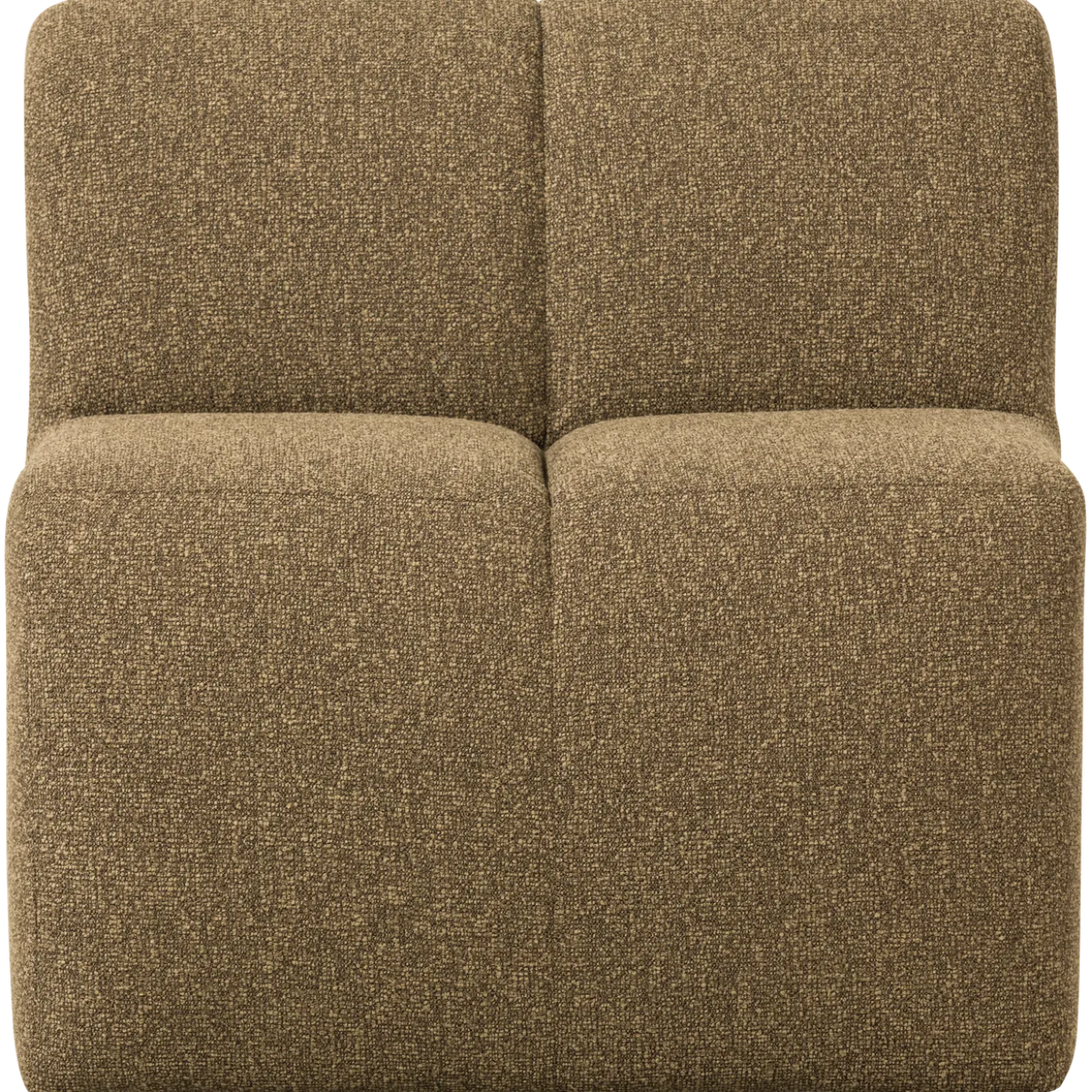 Mojo eetbank 84cm met rugleuning boucle geel/bruin melange
