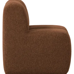 Mojo eetbank 84cm met rugleuning boucle roestbruin melange