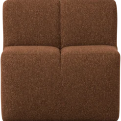Mojo eetbank 84cm met rugleuning boucle roestbruin melange