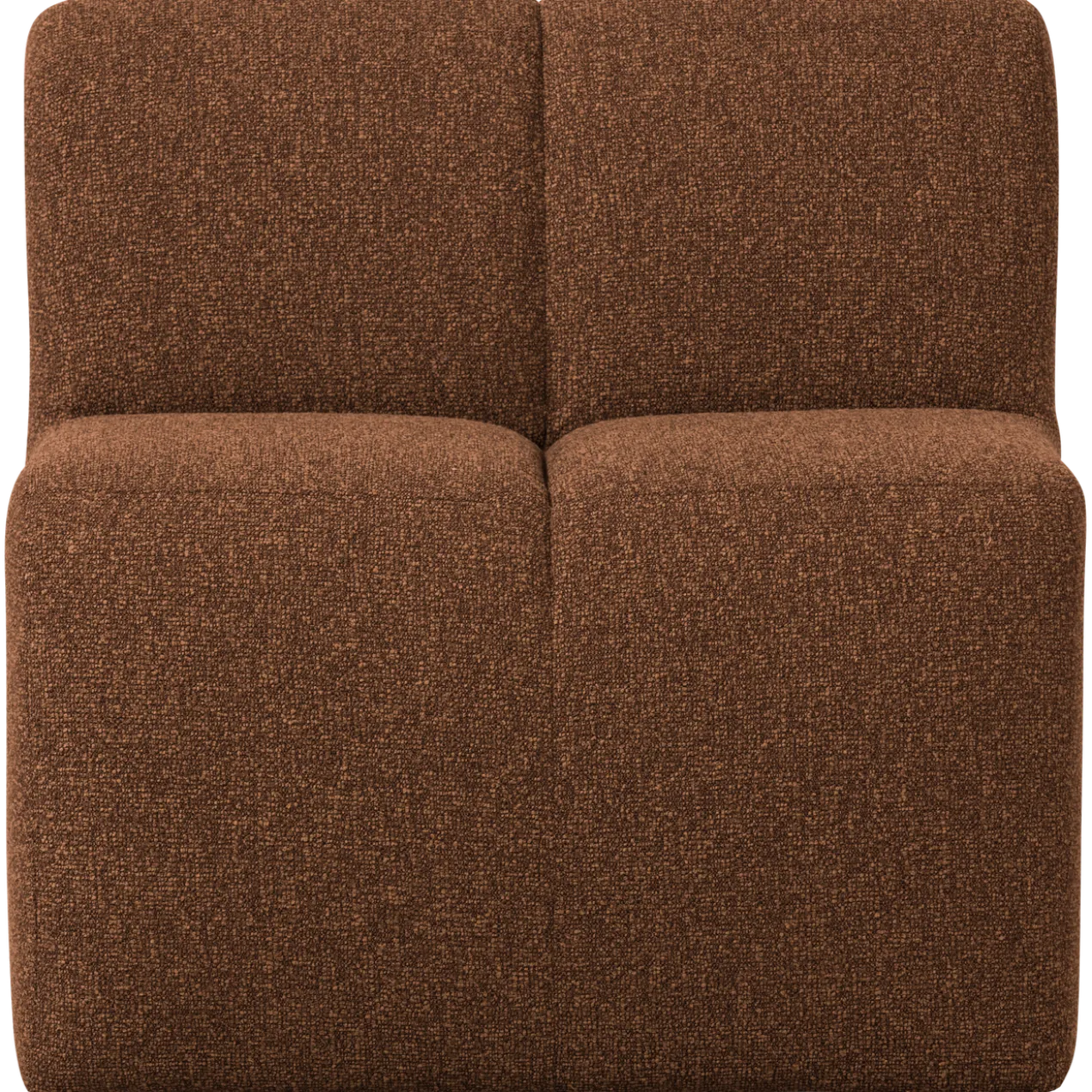Mojo eetbank 84cm met rugleuning boucle roestbruin melange