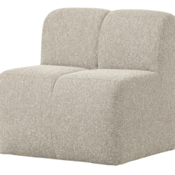 Mojo eetbank 84 cm met rugleuning boucle beige melange