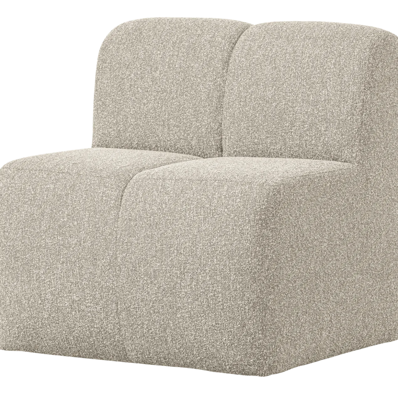 Mojo eetbank 84 cm met rugleuning boucle beige melange