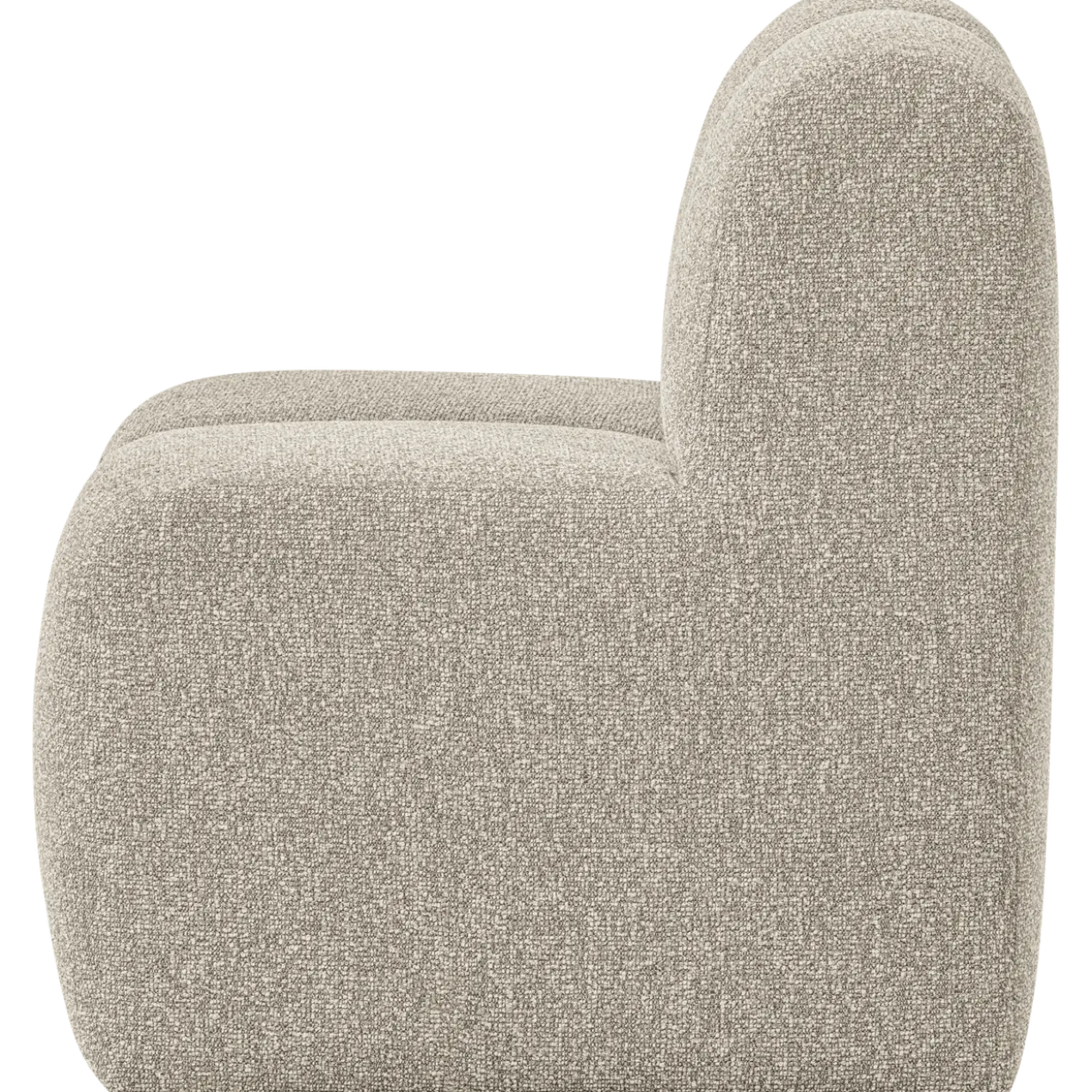 Mojo eetbank 84 cm met rugleuning boucle beige melange
