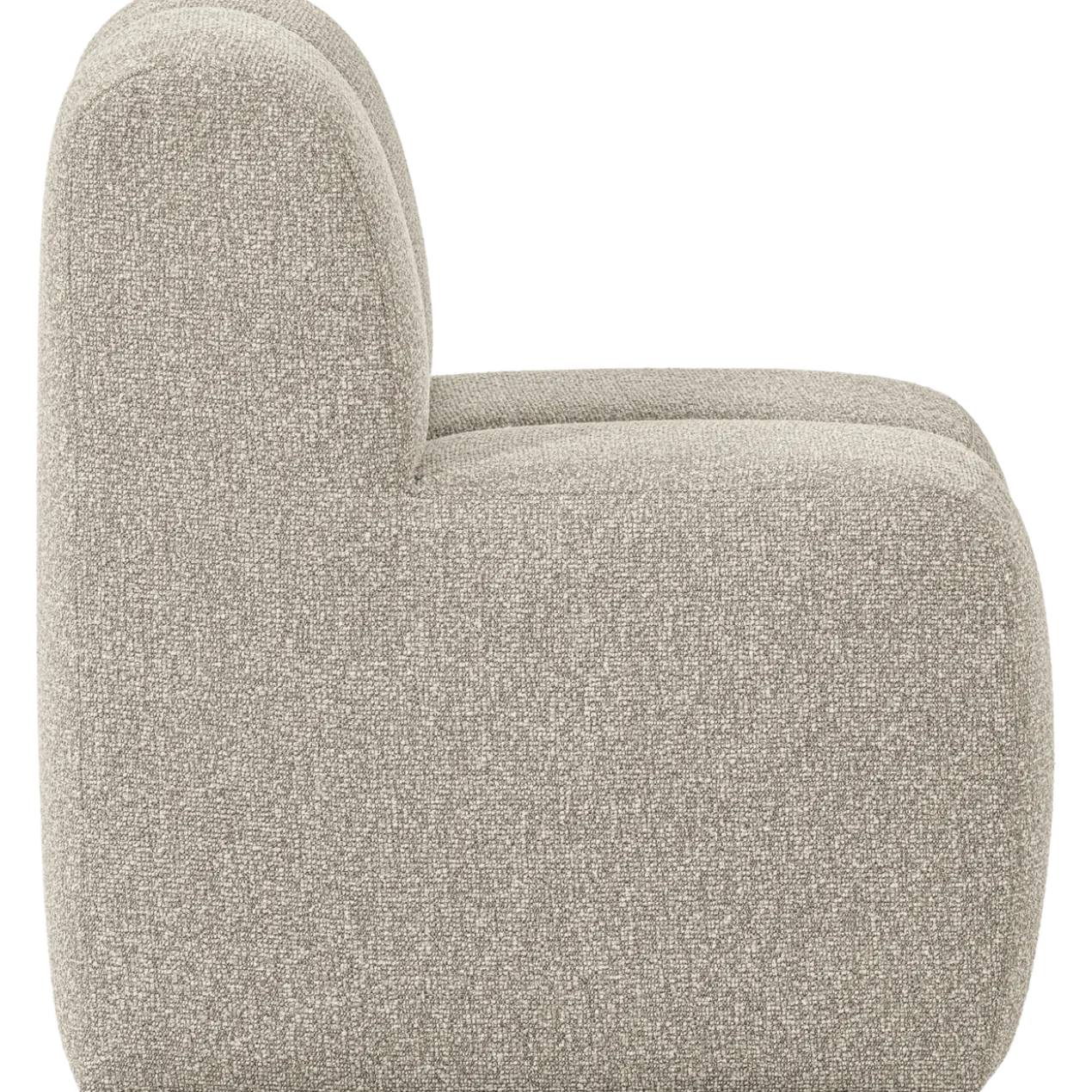 Mojo eetbank 84 cm met rugleuning boucle beige melange