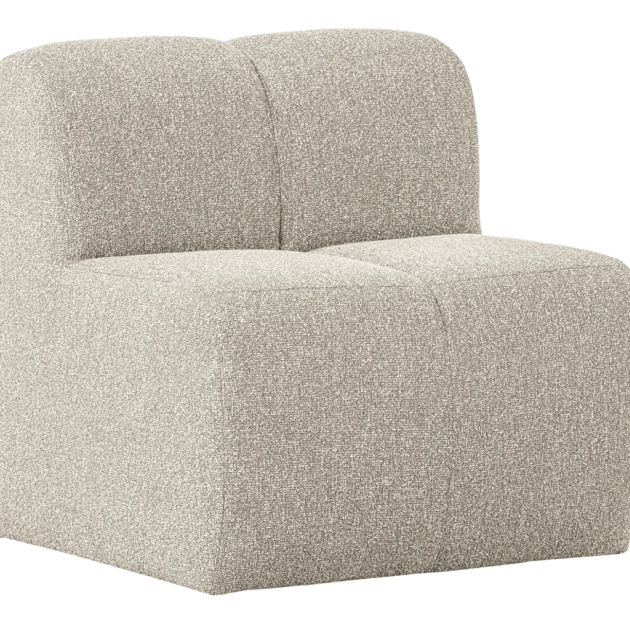 Mojo eetbank 84 cm met rugleuning boucle beige melange