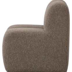 Mojo eetbank 84 cm met rugleuning boucle bruin melange