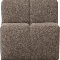 Mojo eetbank 84 cm met rugleuning boucle bruin melange